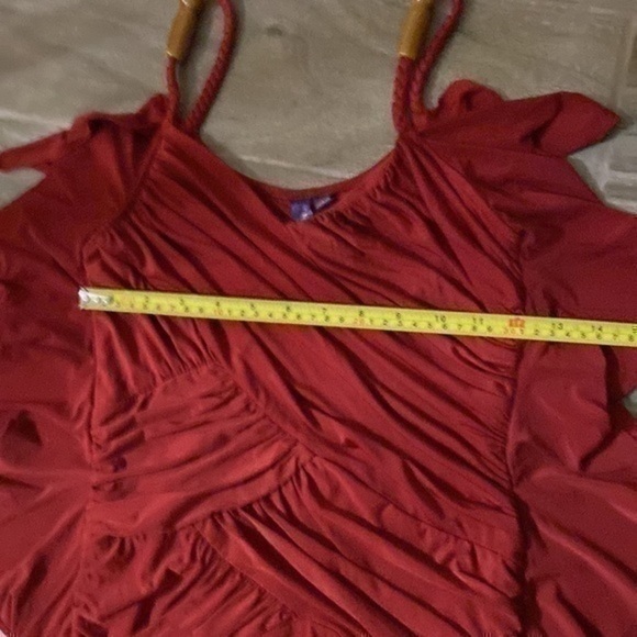 KOUTURE By Kimora Mini Cocktail Evening Dress Red Sleeveless Size Medium - Picture 10 of 12